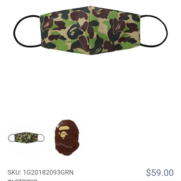 BAPE FACE MASK - Picture 2 of 3